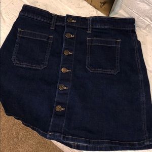 Gap Button Front Jean Skirt